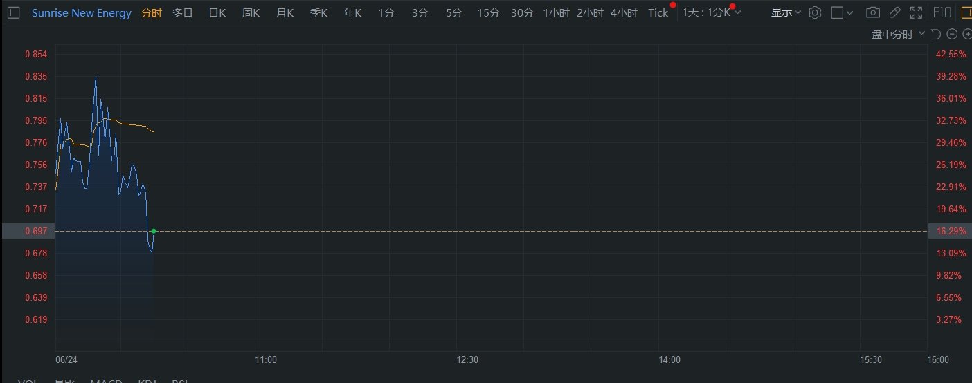 ：日出新能源一度飆漲近42% 爲表現最佳中概股